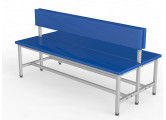 Скамейка для раздевалки со спинкой, двухсторонняя, мягкая, 100см Glav 10.4000-1000