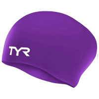 Шапочка для плавания TYR Long Hair Wrinkle-Free Silicone Cap LCSL-510 фиолетовый