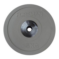 Диск бампированный обрезиненный Foreman D50 мм 5 кг FM\BM-5KG\GY серый