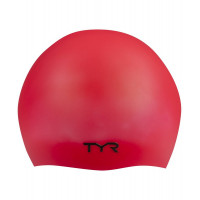 Шапочка для плавания TYR Wrinkle Free Silicone Cap, силикон, LCS\610 красный