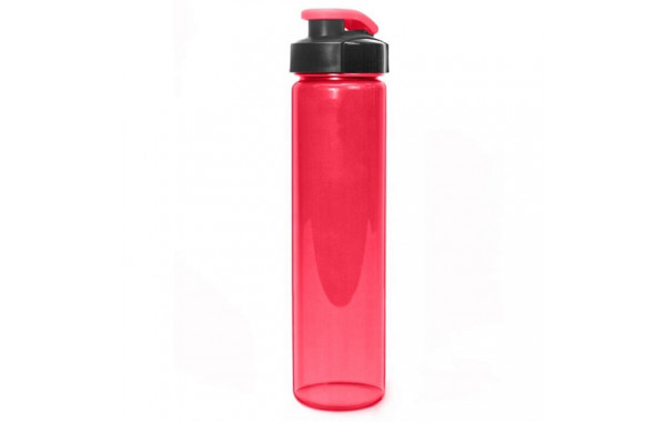 Бутылка для воды HEALTH and FITNESS, 500 ml., straight, прозрачно/красный КК0160 600_380