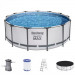 Каркасный бассейн Bestway Steel Pro Max 396x122 см (фильтр, лестница, тент) 5618W 75_75