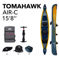 Надувная байдарка 478х88см насос, сиденье, киль, рюкзак, до 260кг Aqua Marina Tomahawk AIR-C