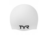 Шапочка для плавания TYR Wrinkle Free Silicone Cap LCS\100 белый