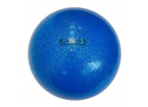 Мяч для художественной гимнастики Lugger однотонный d=15 см (синий с блестками)