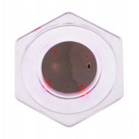 Шайба для аэрохоккея Atomic Top Shelf прозрачная шестигранная, красный светодиод d=74 mm