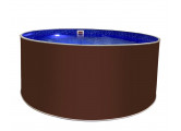 Круглый бассейн Лагуна 350х125см ТМ818/35011 темный шоколад (RAL 8017)