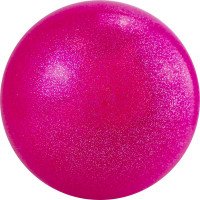 Мяч для художественной гимнастики однотонный d15см AGP-15-03 ПВХ, розовый с блестками