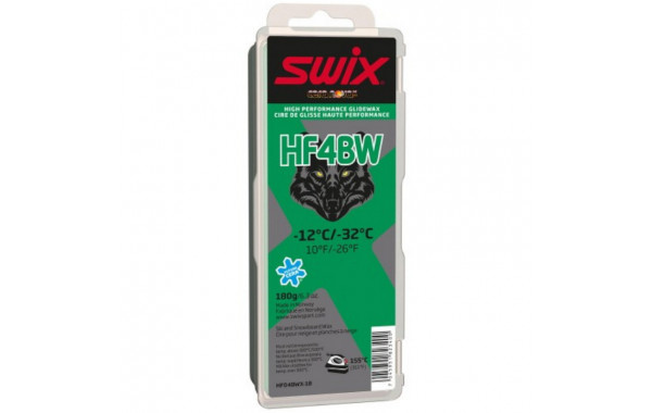 Парафин высокофтористый Swix HF4BWX Black (-12°С -32°С) 180 г. 600_380