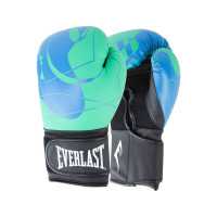 Перчатки тренировочные 12oz Everlast Spark P00002803 синий\зеленый