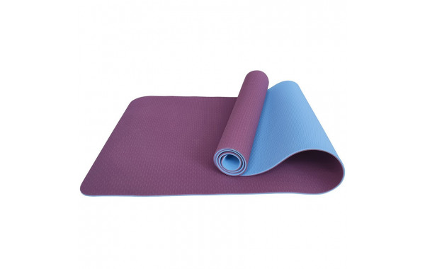 Коврик для йоги 183x61x0,6 см Sportex ТПЕ E33589 фиолетово\голубой 600_380