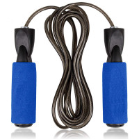 Скакалка трос в ПВХ оплетке с подшипником 3,05 м (синий) (E33368) Sportex JJ-301
