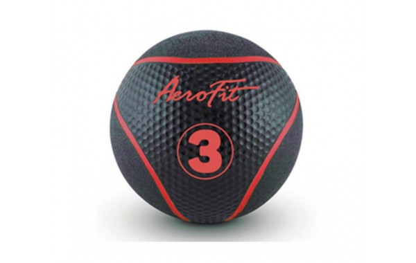Набивной мяч 3 кгAerofit AFMB3 черный\ красные полоски 600_380