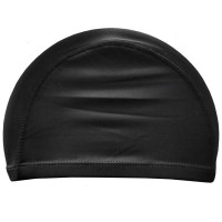 Шапочка для плавания Sportex взрослая текстиль (черная) C33691