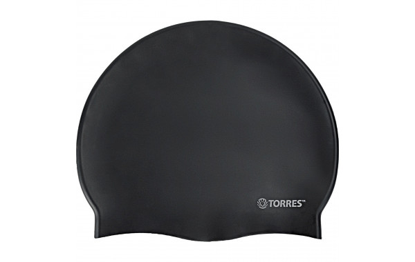 Шапочка для плавания Torres Flat, силикон SW-12201BK черный 600_380