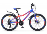 Велосипед 24" Stels Navigator 410 MD V010 (рама 12) LU082933 Синий\Неоновый\Красный