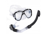 Набор для плавания взрослый Sportex маска+трубка (Силикон) E39238 черный