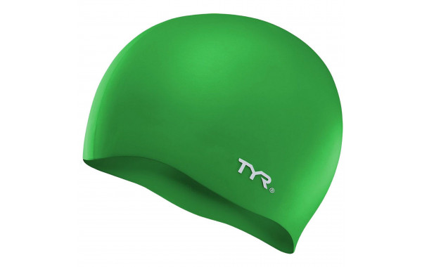 Шапочка для плавания TYR Wrinkle Free Silicone Cap LCS-310 зеленый 600_380