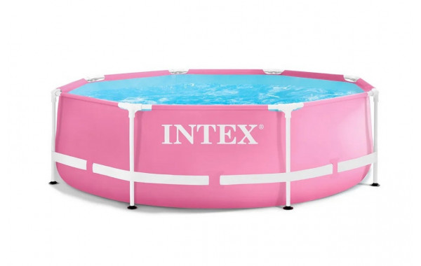 Каркасный бассейн 244х76см Intex Metal Frame Pink 28290 розовый 600_380