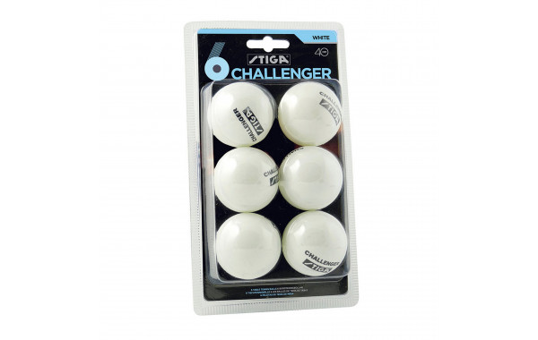 Мяч для настольного тенниса Stiga Challenger 5200-06 белый, 6шт 600_380