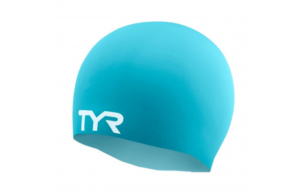 Шапочка для плавания TYR Wrinkle Free Silicone Cap LCS-441 голубой 600_380