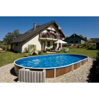 Морозоустойчивый бассейн овальный 550х370х120см Azuro Stone Premium