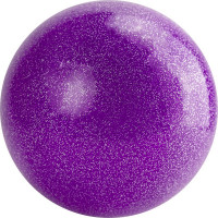 Мяч для художественной гимнастики однотонный, d15 см, ПВХ AGP-15-04 фиолетовый с блестками