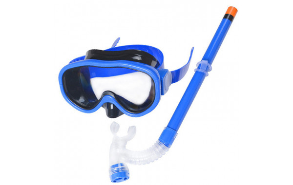 Набор для плавания маска+трубка Sportex E33114-1 синий, (ПВХ) 600_380