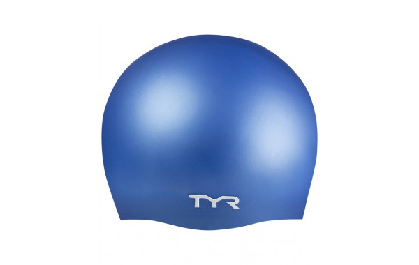 Шапочка для плавания TYR Wrinkle Free Silicone Cap LCS\420 голубой 600_380