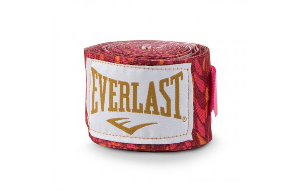 Бинт боксерский Everlast 3 м (пара) розовый P00000746 600_380