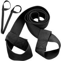 Ремень-стяжка универсальная для йога ковриков и валиков Sportex B31604 (черный)