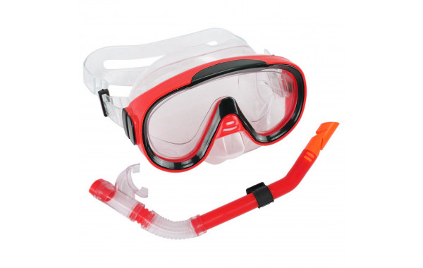 Набор для плавания Sportex юниорский, маска+трубка (ПВХ) E39246-2 красный 600_380