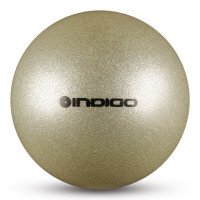Мяч для художественной гимнастики d15см Indigo ПВХ IN119-SIL серебристый металлик с блестками