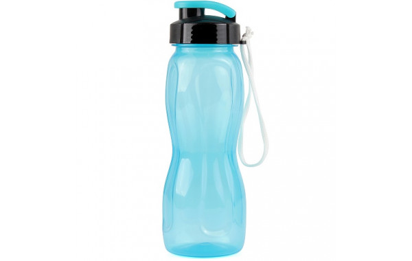 Бутылка для воды 550 мл WOWBOTTLES, шнурок в комплекте, прозрачно/голубой КК0471 600_380