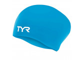 Шапочка для плавания подростковая TYR Long Hair Wrinkle-Free Silicone Cap Jr LCSJRL-420 голубой