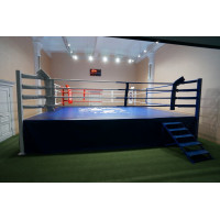 Ринг боксерский на помосте Atlet 7,5х7,5 м, высота 1 м, три лестницы, боевая зона 6х6 м IMP-A437