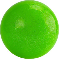 Мяч для художественной гимнастики однотонный, d15 см, ПВХ AGP-15-05 зеленый с блестками