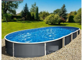 Морозоустойчивый бассейн Azuro Graphite овальный 5.5x3.7x1.2 м Comfort