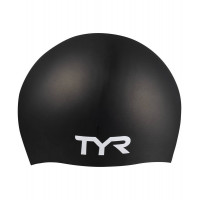 Шапочка для плавания TYR Long Hair Wrinkle-Free Silicone Cap LCSL\001 черный