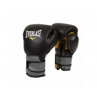 Перчатки тренировочные Everlast Pro Leather Strap 10 oz черный 691001