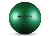 Мяч для художественной гимнастики d15см Indigo ПВХ IN119-GR зеленый металлик с блестками