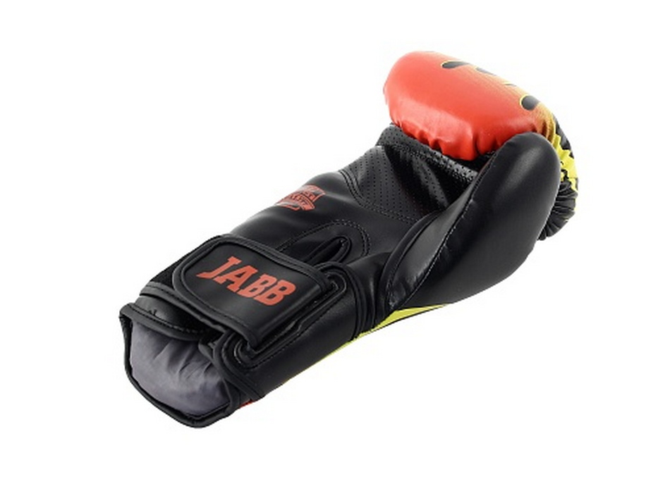 Боксерские перчатки Jabb JE-4077/Asia 77 Fire черный 14oz 933_700