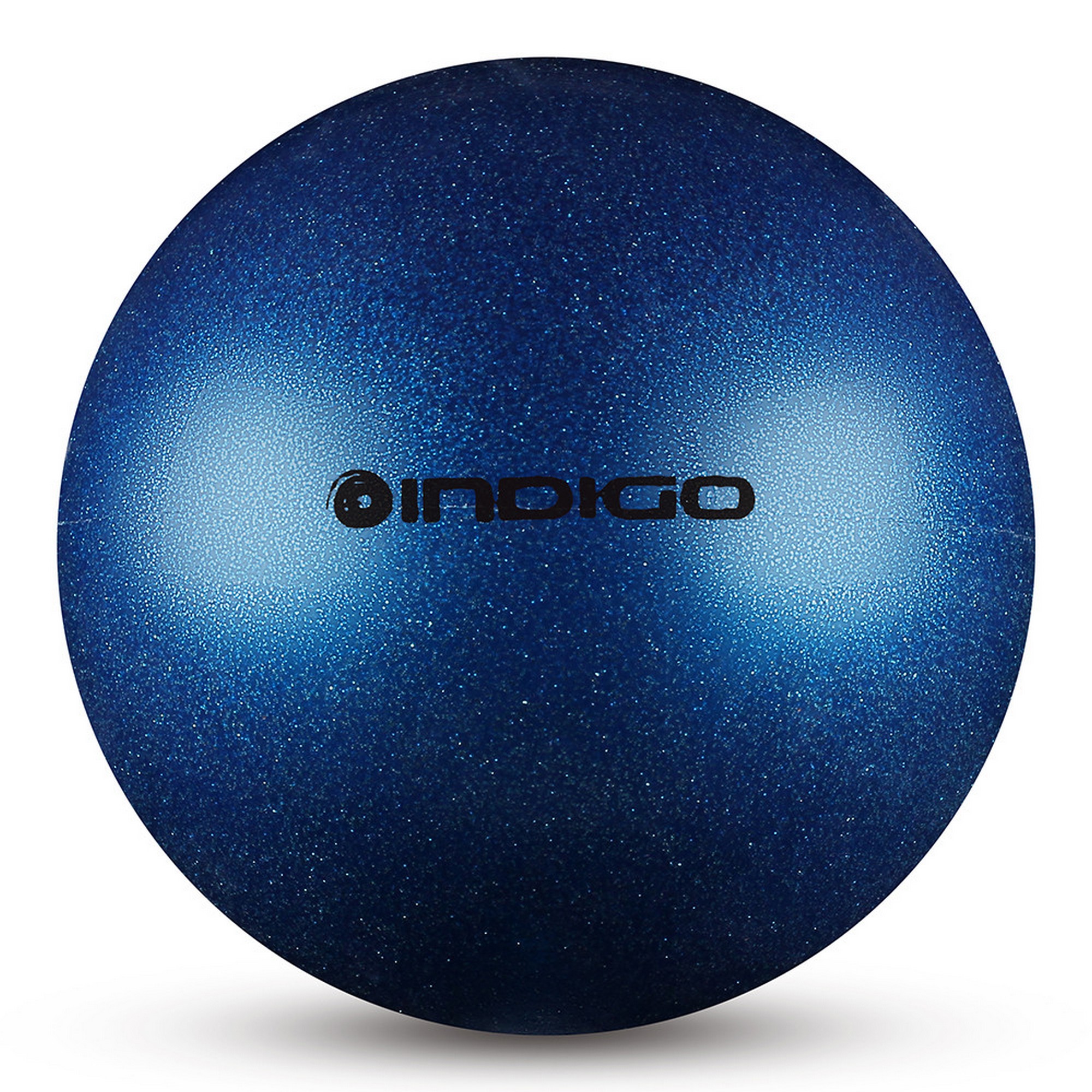Мяч для художественной гимнастики d15см Indigo ПВХ IN119-B синий металлик с блестками 2000_2000