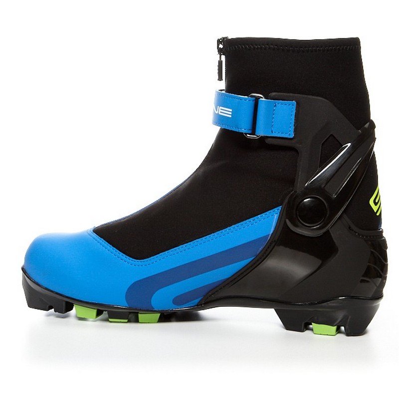Лыжные ботинки NNN Spine Combi 268M синий/черный/салатовый 800_800