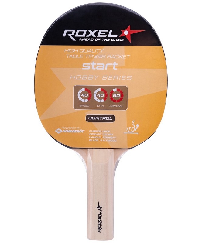 Ракетка для настольного тенниса Roxel Hobby Start, прямая 665_800