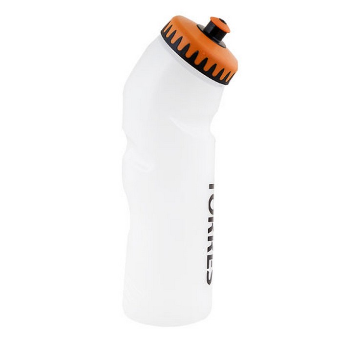 Бутылка для воды Torres 750 мл, безопасная непроливающаяся крышка SS1028 прозрачная, оранжево-черная крышка 700_700