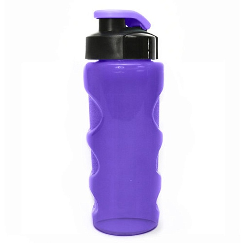 Бутылка для воды HEALTH and FITNESS, 500 ml., anatomic, прозрачно/фиолетовый КК0156 500_500