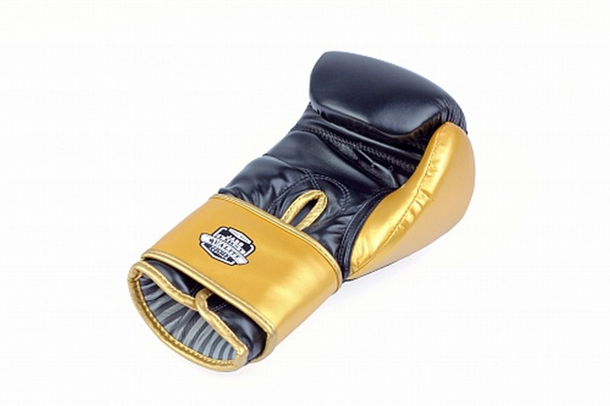 Перчатки боксерские (иск.кожа) 8ун Jabb JE-4081/US Ring черный\золото 2000_1332