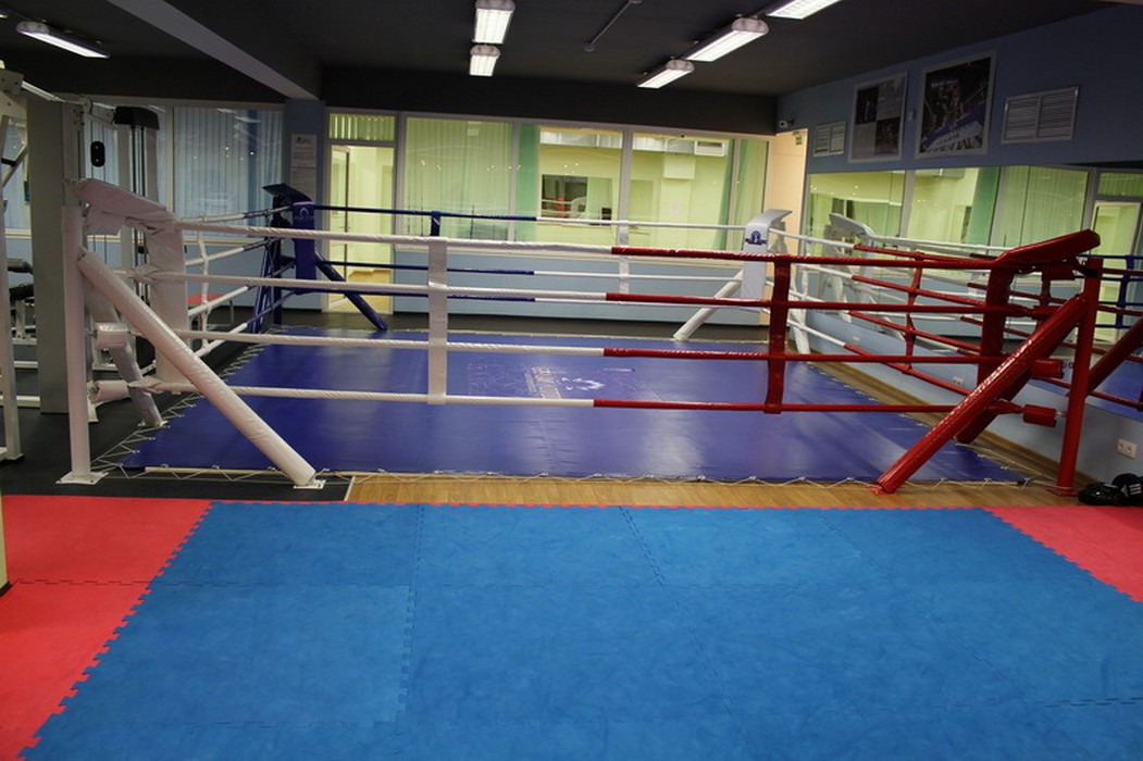 Ринг боксерский на упорах Atlet 7х7 м, боевая зона 6х6 м, монтажная площадка 7х7 м IMP-A429 1051_700
