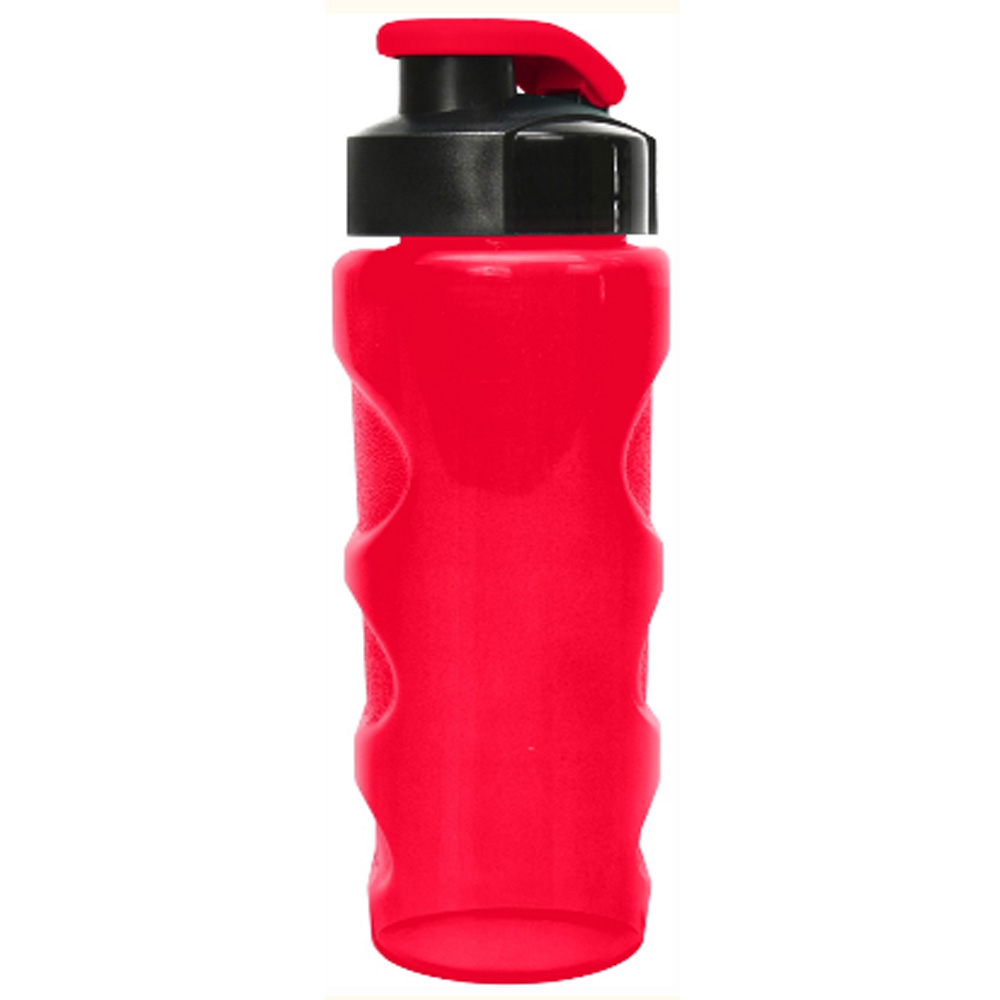 Бутылка для воды HEALTH and FITNESS со шнурком, 500 ml., anatomic, красный 1000_1000